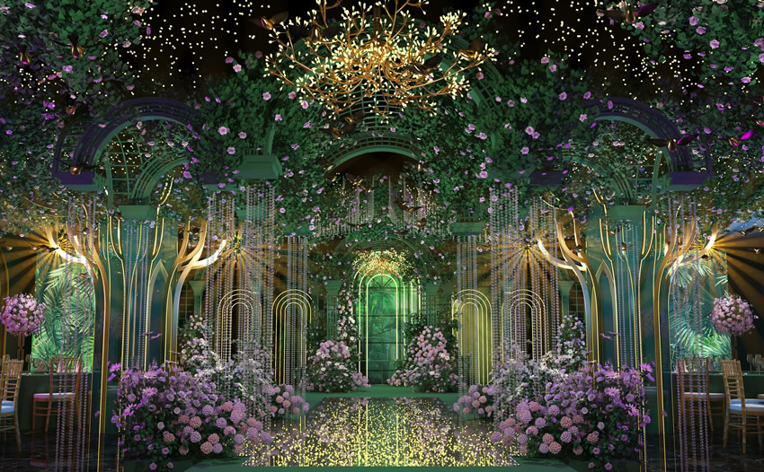 崇州奇妙森林婚礼堂效果展示